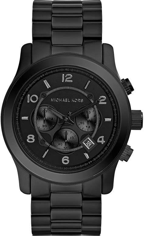 michael kors mens watches uk black|michael kors black chronograph watch.